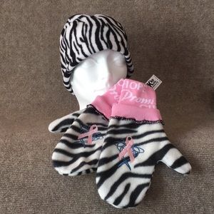 Mittens/Hat Set - Breast Cancer - Pink Ribbon